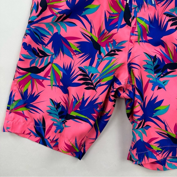 Lands’ End Pink Floral Swim Trunks Kids Size Large - Picture 3 of 11